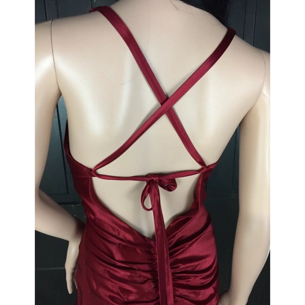 NIKI LIVAS Beaded Open Ruched Back Formal Dress - Picture 3 of 4